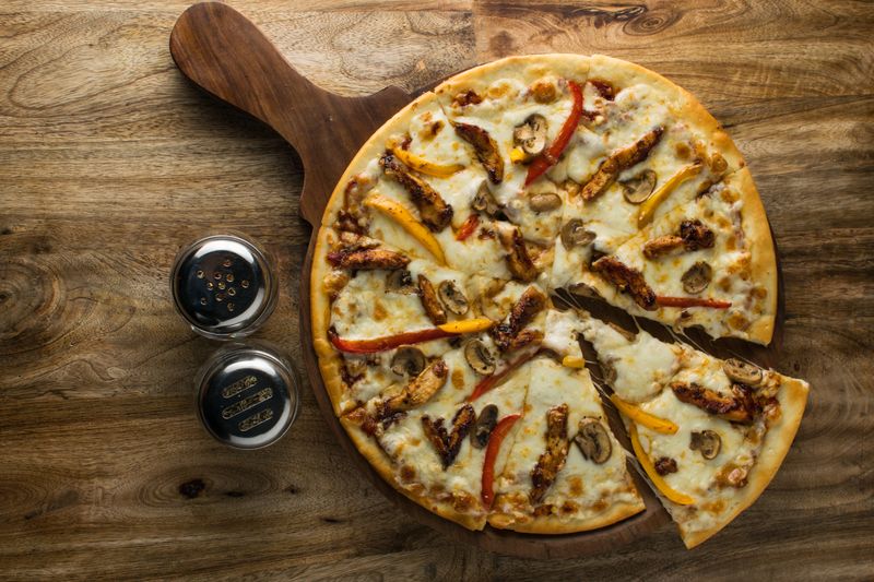 Apache BBQ Chicken pizza with smoky sauce